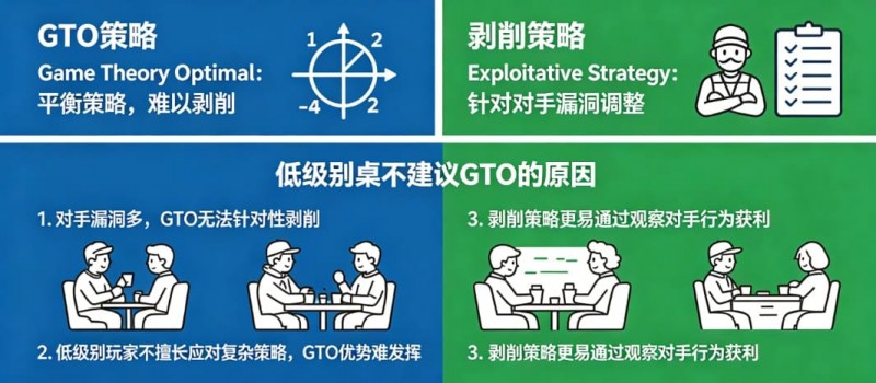 德州扑克：GTO vs 剥削策略。在低级别桌为什么不建议用GTO？【365娱乐资讯网】