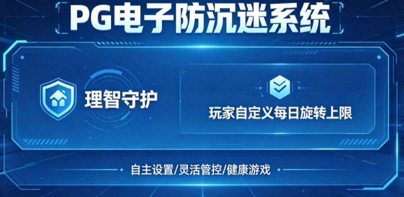 防沉迷功能：PG电子上线“理智守护”系统，支持玩家自定义每日旋转上限。【365娱乐资讯网】
